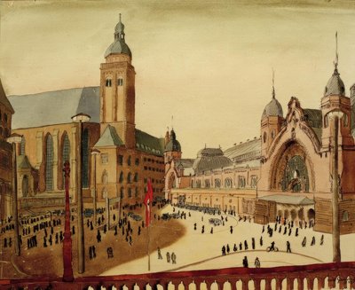 Cologne, Station Square by Carl Grossberg